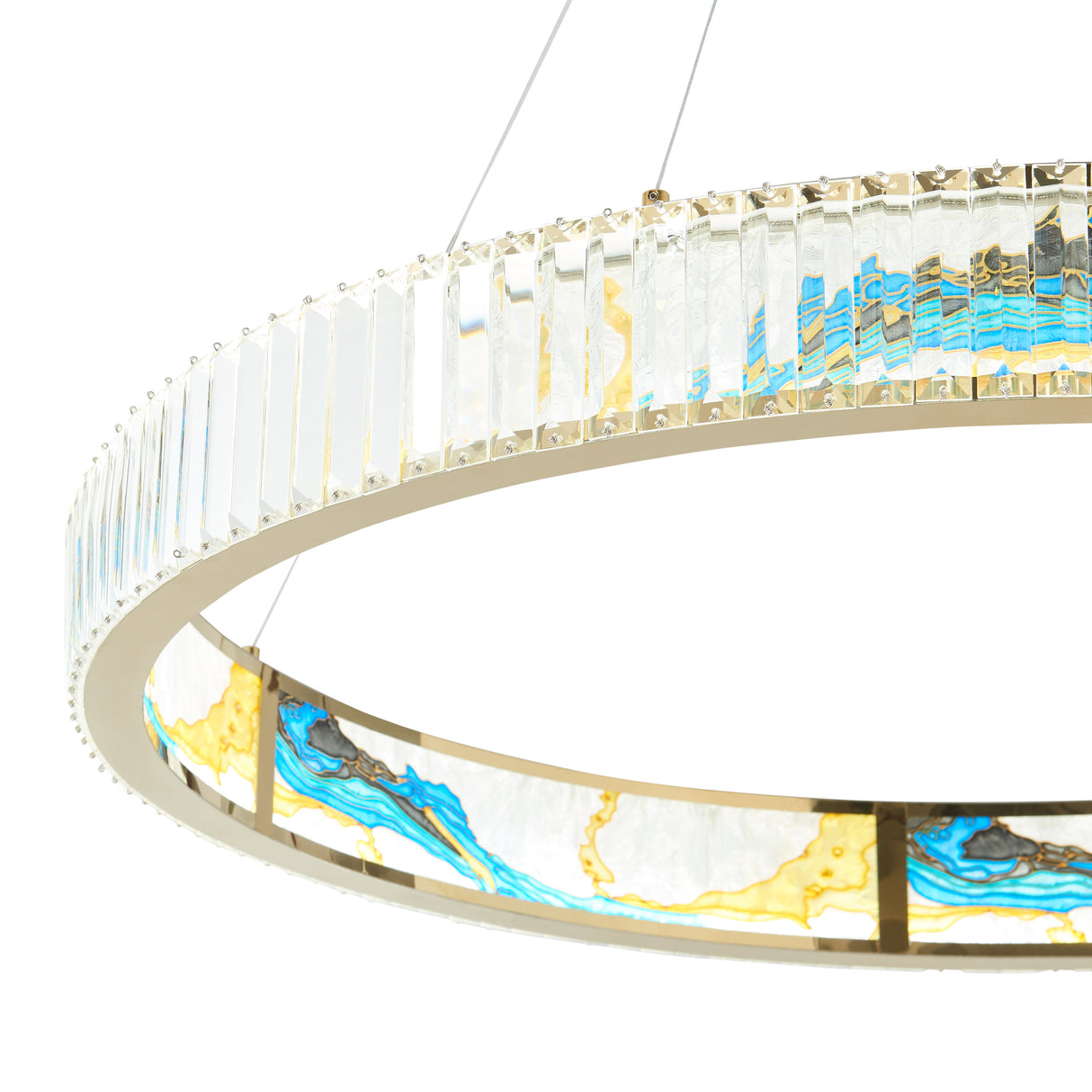 Boeseman's Colorful Chandelier // 1 Tier, Round  | Finesse - Home Elegance USA