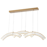 Sanford Triple Chandelier // Brushed Gold  | Finesse - Home Elegance USA
