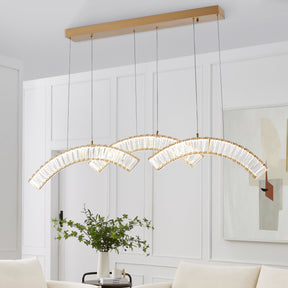 Sanford Triple Chandelier // Brushed Gold  | Finesse - Home Elegance USA