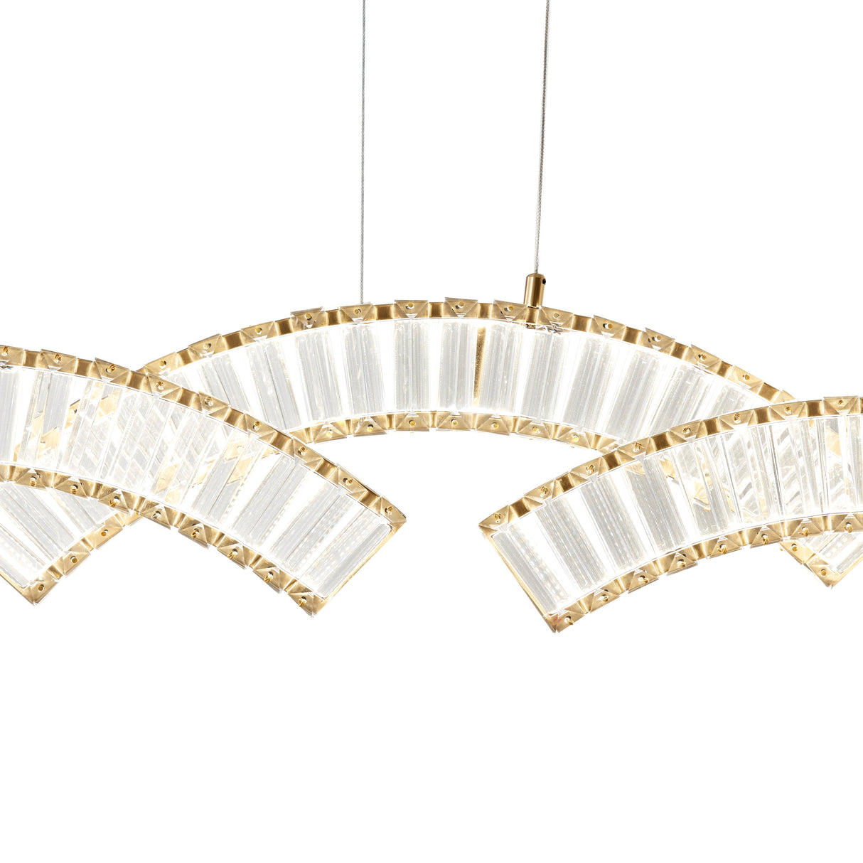 Sanford Triple Chandelier // Brushed Gold  | Finesse - Home Elegance USA