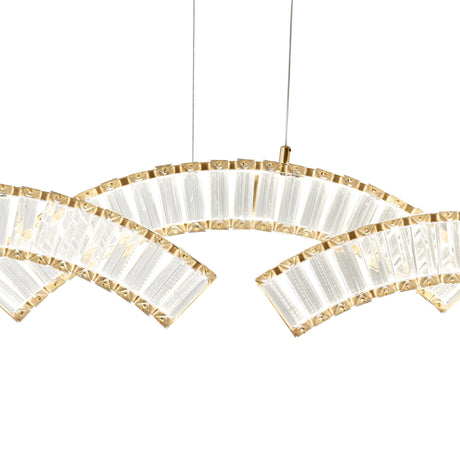 Sanford Triple Chandelier // Brushed Gold  | Finesse - Home Elegance USA