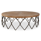 Chain Reaction Wooden Coffee Table - Light Brown by Uttermost - View 1