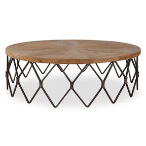 Chain Reaction Wooden Coffee Table - Light Brown by Uttermost - View 1