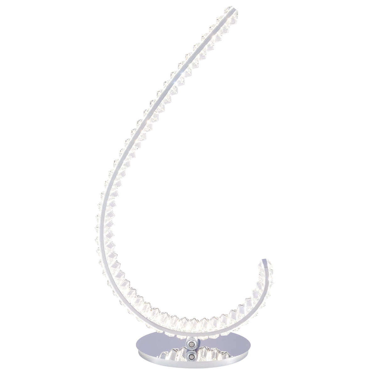 Grace Crystal 16W Table Lamp // Touch & Dimmable (R Chrome)  | Finesse - Home Elegance USA
