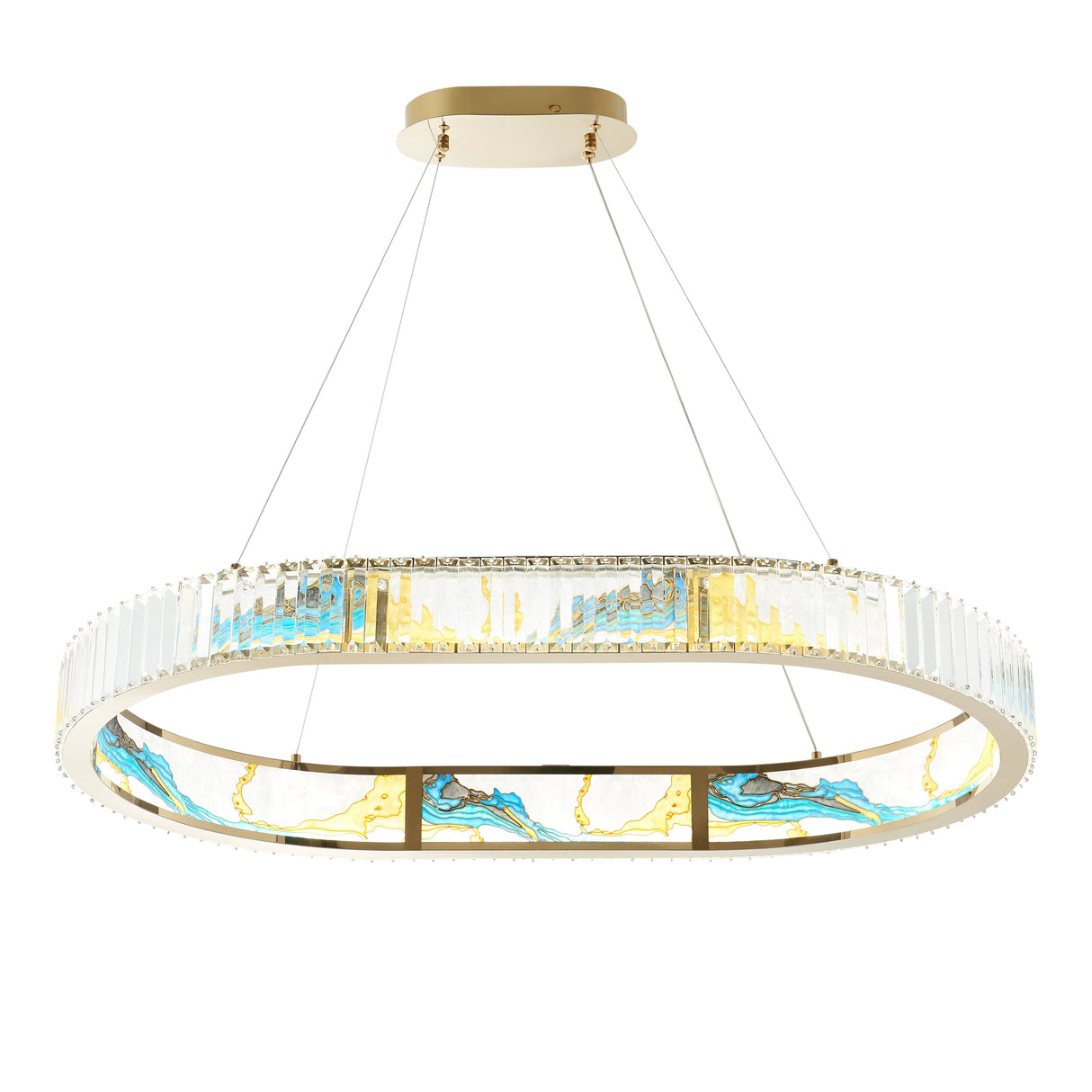 Boeseman's Colorful Chandelier // 1 Tier, Squoval  | Finesse