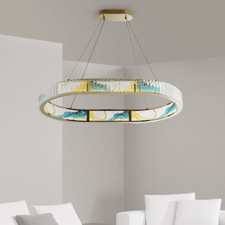 Boeseman's Colorful Chandelier // 1 Tier, Squoval  | Finesse