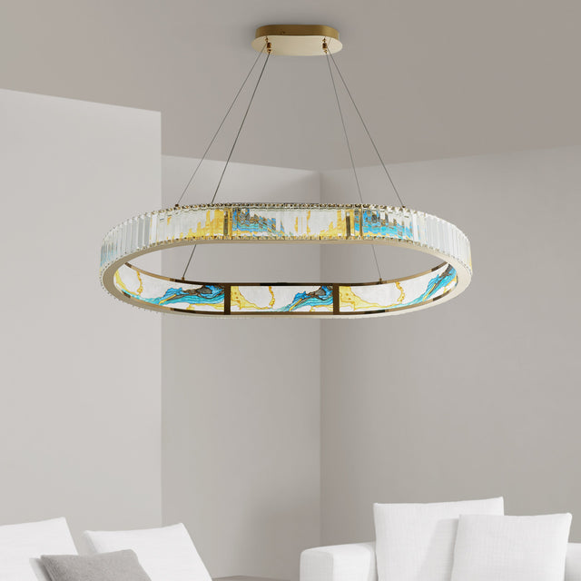 Boeseman's Colorful Chandelier // 1 Tier, Squoval  | Finesse