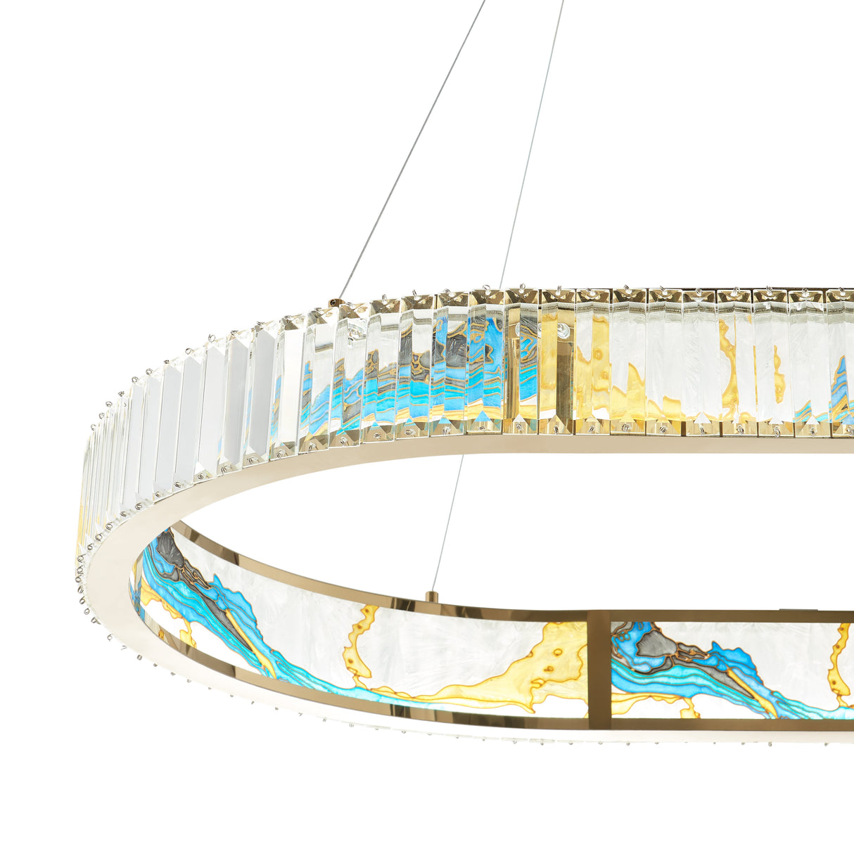 Boeseman's Colorful Chandelier // 1 Tier, Squoval  | Finesse