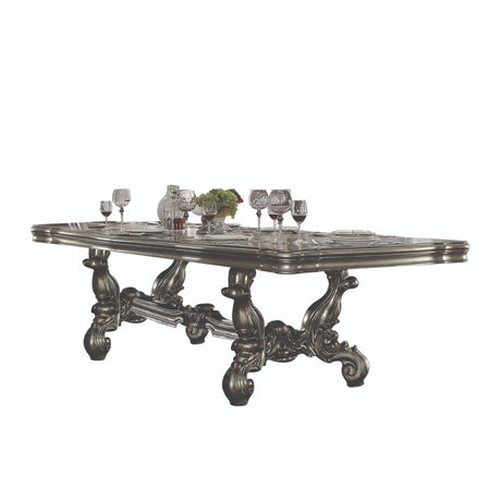 Acme - Versailles Dining Table 66830 Antique Platinum Finish