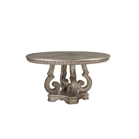 Acme - Northville Dining Table 66915 Antique Silver Finish