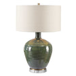 Elva Table Lamp Emerald - Green / Beige by Uttermost - View 1