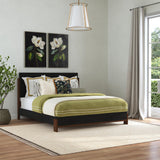Waterfall King Panel Bed - Deep Ebony | Flexsteel