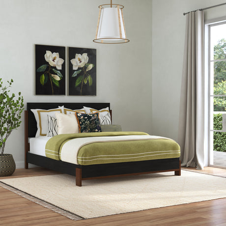Waterfall King Panel Bed - Deep Ebony | Flexsteel