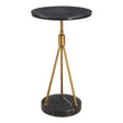 Rosston Marble Accent Table - Black / Gold by Uttermost - View 1