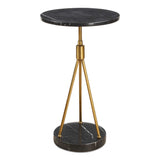 Rosston Marble Accent Table - Black / Gold by Uttermost - View 1