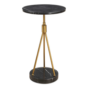 Rosston Marble Accent Table - Black / Gold by Uttermost - View 1