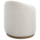 Swirl Swivel Sheepskin Ottoman - White by Uttermost - View 6