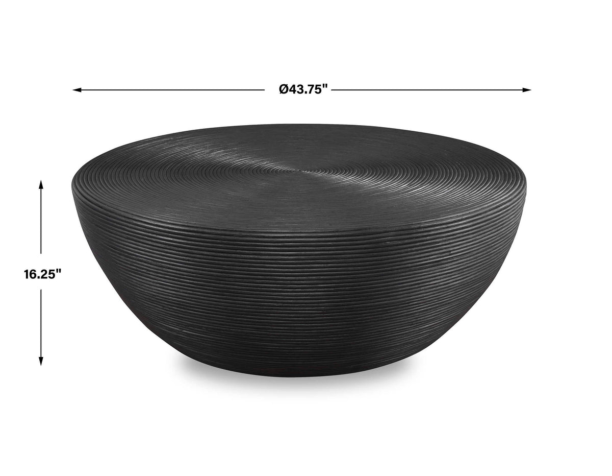 Bongo Rattan Coffee Table - Black by Uttermost - View 4
