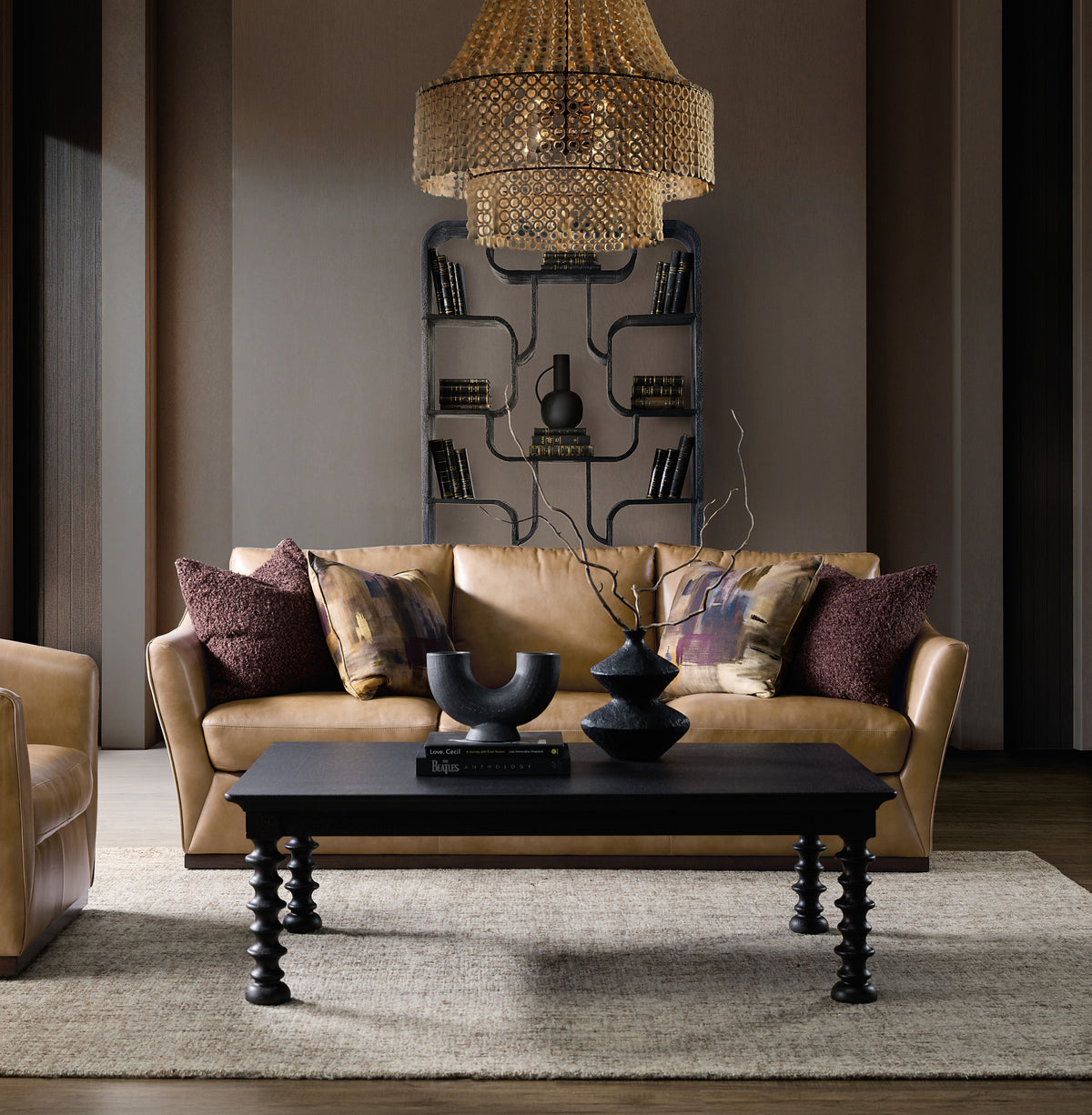 Fairfax Stationary Sofa - Light Brown by Hooker Furniture - View 4