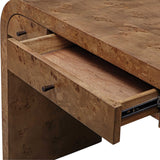 Rocco Mappa Burl Desk Woodtone - Dark Brown by Uttermost - View 7