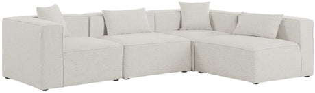 Cube - Modular Sectional 4 Piece - Cream - 630Cream - Sec4B - Home Elegance USA - 3