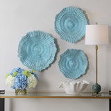 Ocean Gems Wall Decor (Set of 3) - Light Blue by Uttermost - View 3