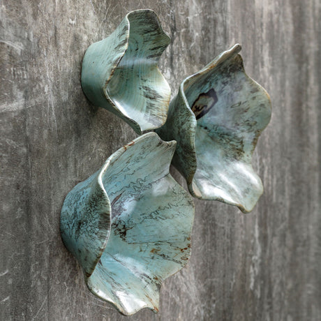 Teo Wood Wall Art (Set of 3) - Light Blue by Uttermost - View 4