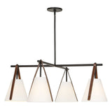 Reins Accent Straps 4 Light Chandelier - Black by Uttermost - View 4