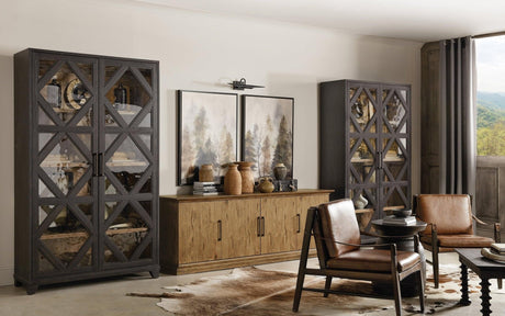 Big Sky Media Console in Vintage Natural Hickory Finish – Hooker Furniture