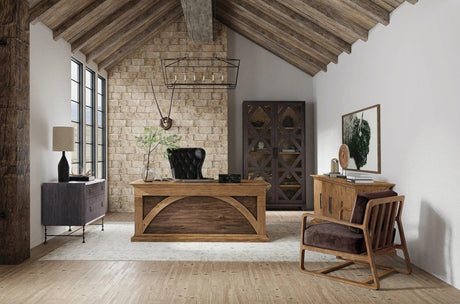 Big Sky Media Console in Vintage Natural Hickory Finish – Hooker Furniture