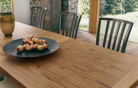 Big Sky 132-Inch Trestle Dining Table in Vintage Natural & Charred Timber Finish – Hooker Furniture