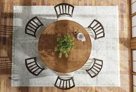 Big Sky 60-Inch Round Dining Table Vintage Natural & Charred Timber – Hooker Furniture