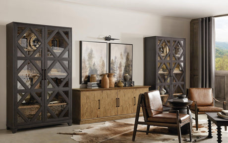 Big Sky Display Cabinet Charred Timber | Hooker