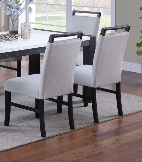 Modern Style Dining Table 4x Side Chairs Dining Bench White Faux Marble Top Table Bench 4x Chairs Wooden 6pc Dining Set - sold by Home Elegance USA