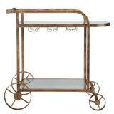 Carrinho Antique Bar Cart Brass - Bronze by Uttermost - View 4