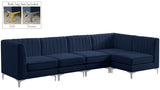 Alina - Modular Sectional 5 Piece - Navy - Fabric - 604Navy - Sec5B - Home Elegance USA - 6