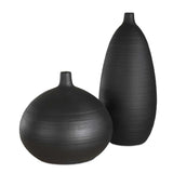 Bower Vases (Set of 2) - Black by Uttermost - View 1