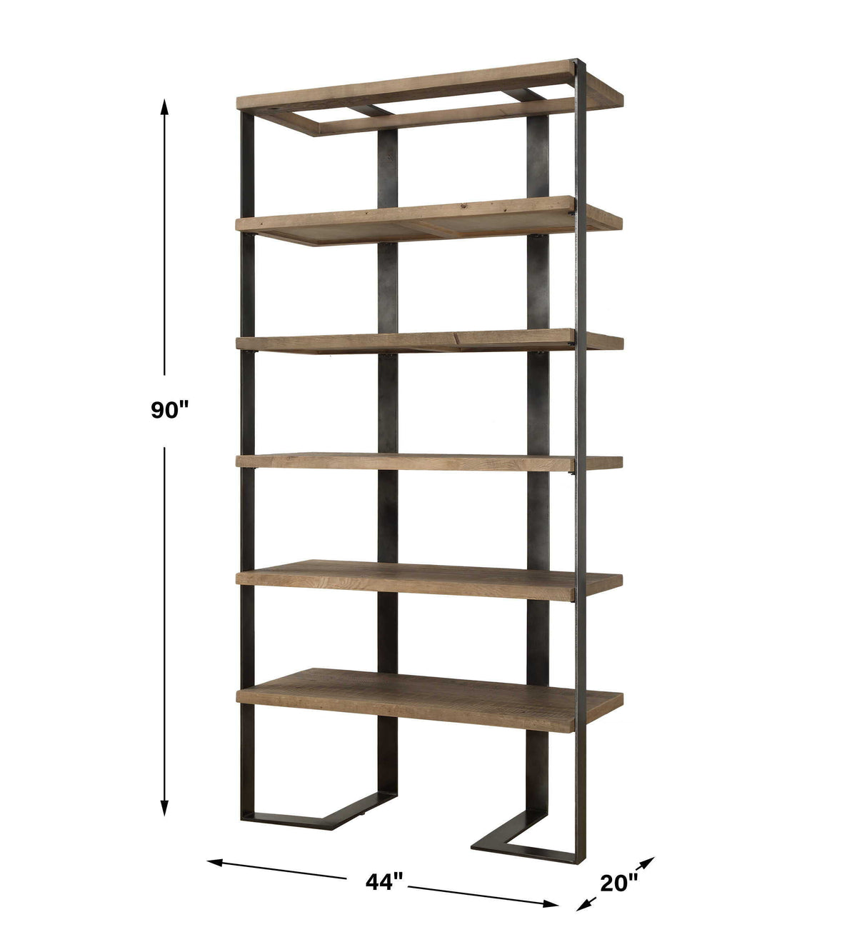 Felix Reclaimed Oak Etagere - Light Brown by Uttermost - View 9