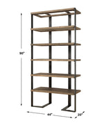 Felix Reclaimed Oak Etagere - Light Brown by Uttermost - View 9