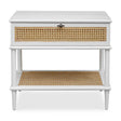 Coast Rattan Side Table White / Woodtone - White / Light Brown by Uttermost - View 1
