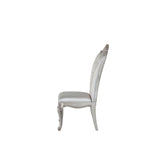 Acme - Gorsedd Side Chair (Set-2) 67442 Cream Fabric & Golden Ivory Finish