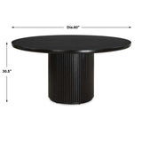 Hersch Round Dining Table - Black by Uttermost - View 6