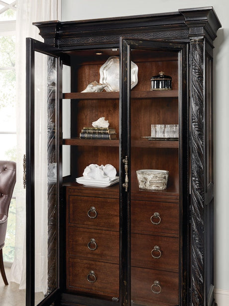 Charleston Display Cabinet Black Cherry – Hooker Furniture - sold by Home Elegance USA