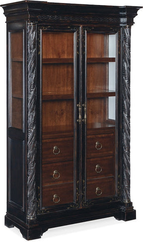 Charleston Display Cabinet Black Cherry – Hooker Furniture - sold by Home Elegance USA