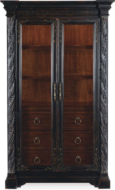 Charleston Display Cabinet Black Cherry – Hooker Furniture - sold by Home Elegance USA