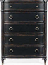 Charleston Five-Drawer Chest Black Cherry Finish – Hooker Furniture - Home Elegance USA
