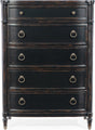 Charleston Five-Drawer Chest Black Cherry Finish – Hooker Furniture - sold by Home Elegance USA