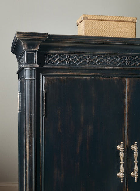 Hooker Furniture Charleston Jewelry Armoire – Black Cherry Traditional Storage Cabinet - sold by Home Elegance USA