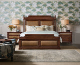 Charleston Panel Bed by Hooker Furniture in Maraschino Cherry & Cane Panels