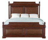 Charleston Panel Bed by Hooker Furniture in Maraschino Cherry & Cane Panels